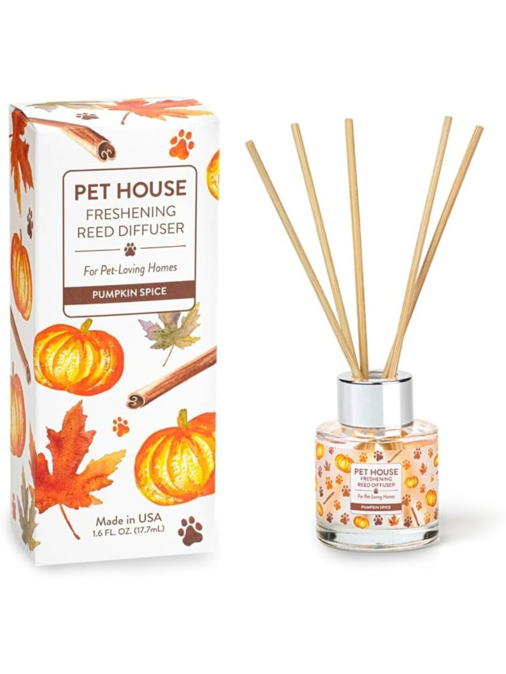 Cozy Pumpkin Spice Reed Diffuser Set for Home Fragrance & Pet-Friendly Freshness